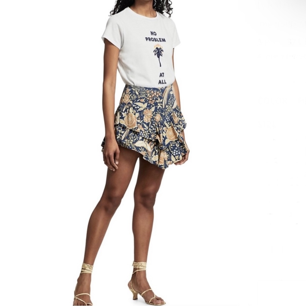 NEW MOTHER FLORAL PRINT RUFFLE MINI SKIRT - Picture 10 of 10